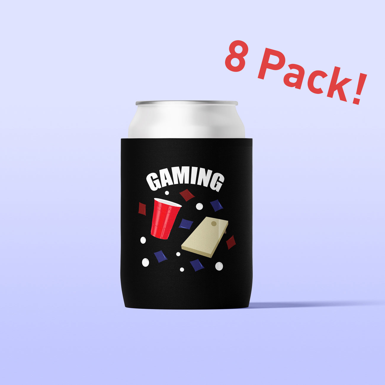 Fourth of July Beer Pong "Gaming" Beer Pong/ Corn Hole Koozie
