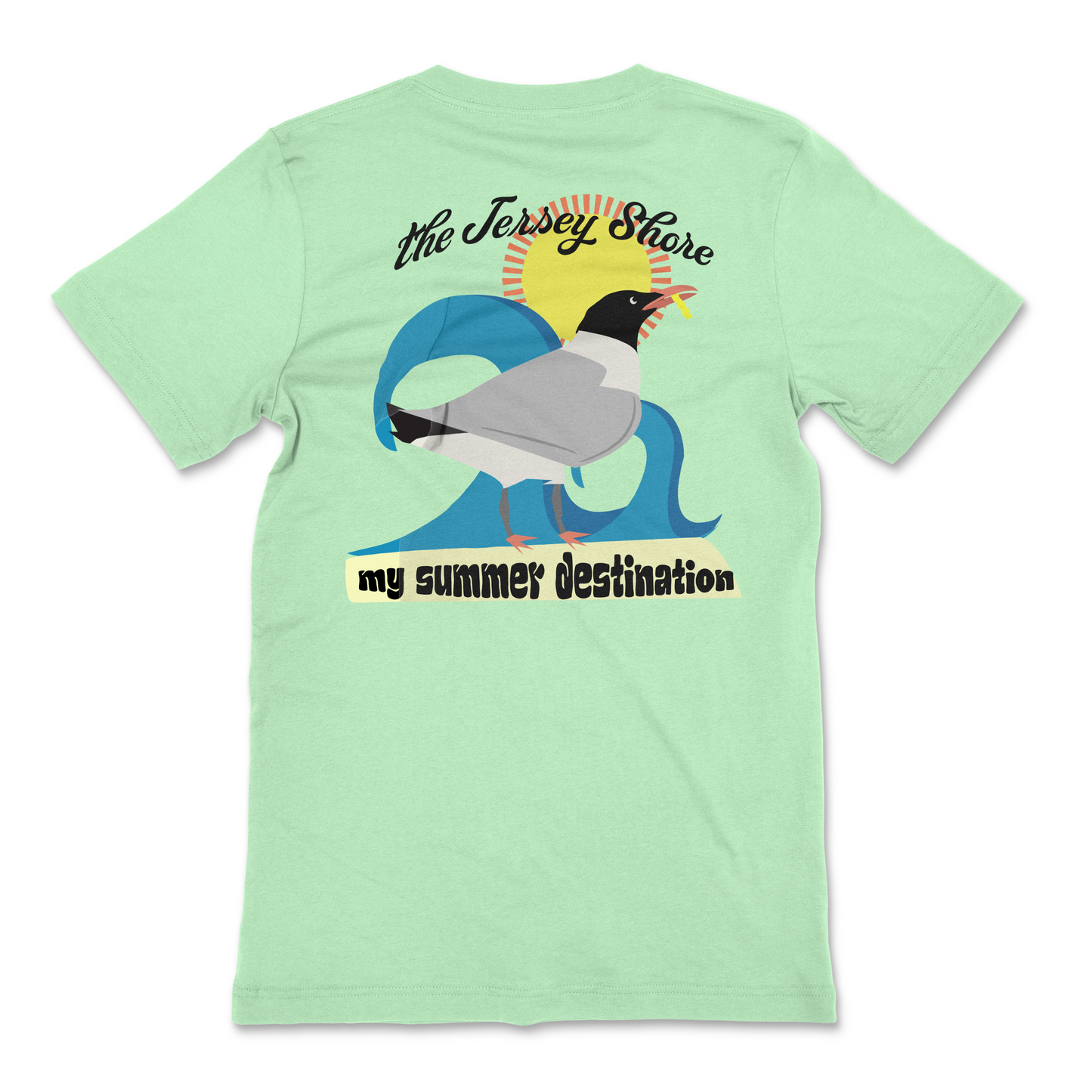 Seagull Eating French Fry Funny Jersey Short Unisex Shirt