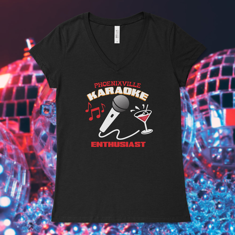 Phoenixville Karaoke Night Enthusiast 4.2oz V-Neck!