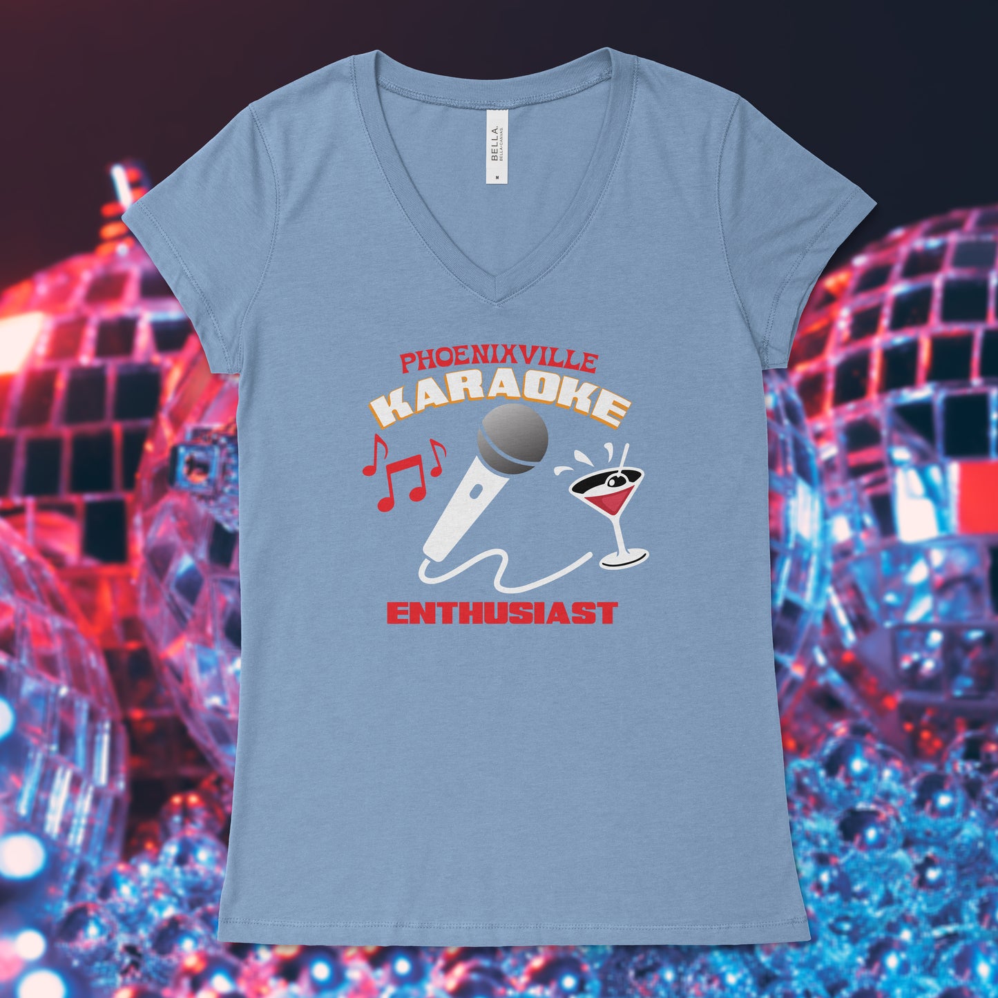 Phoenixville Karaoke Night Enthusiast 4.2oz V-Neck!