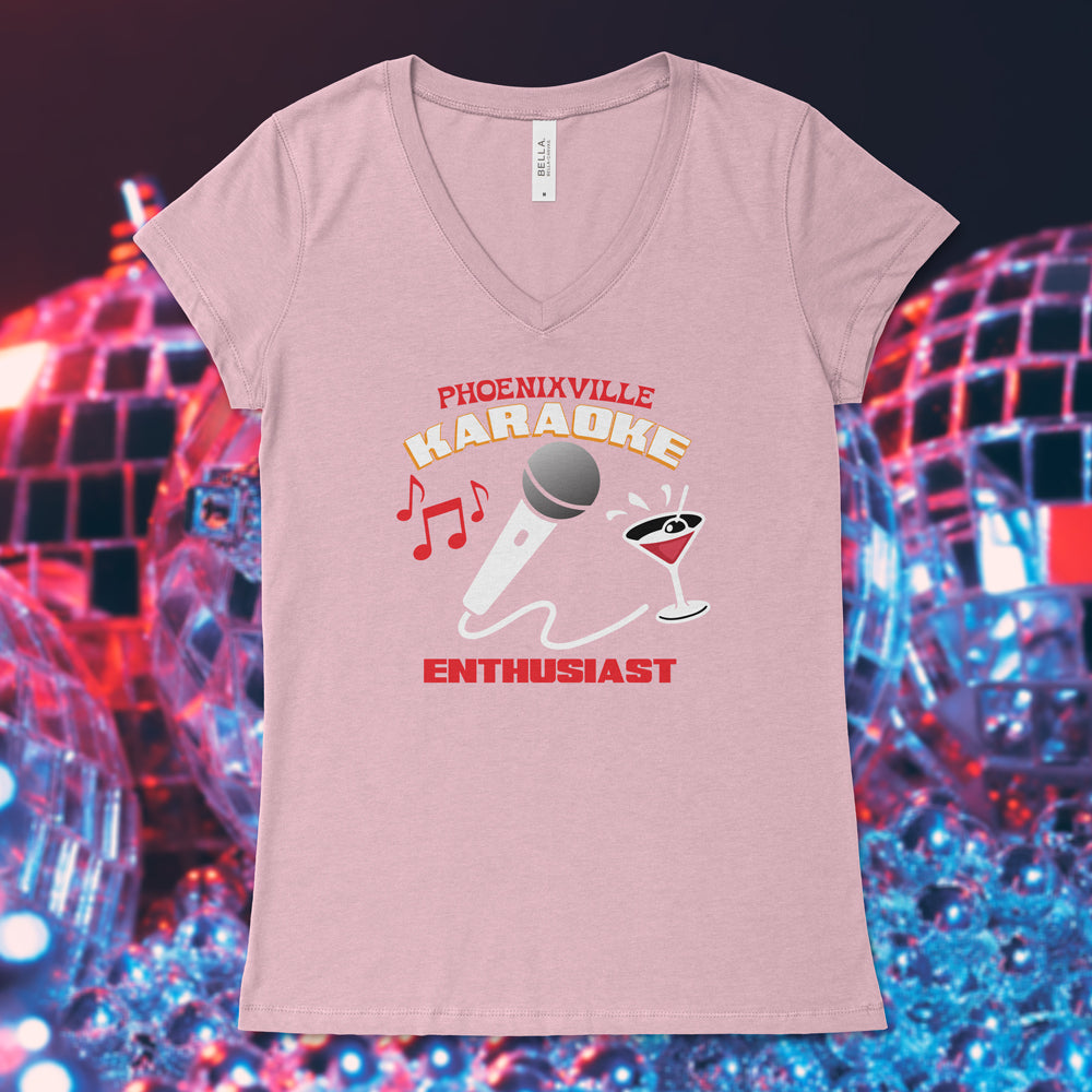 Phoenixville Karaoke Night Enthusiast 4.2oz V-Neck!