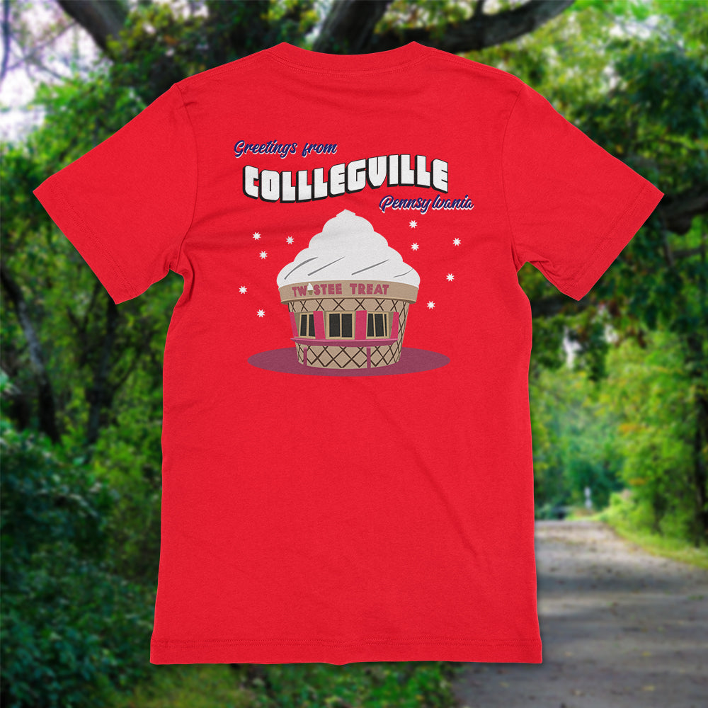 Vintage Styled "Greetings From Collegeville" 50/50 Blend Shirt