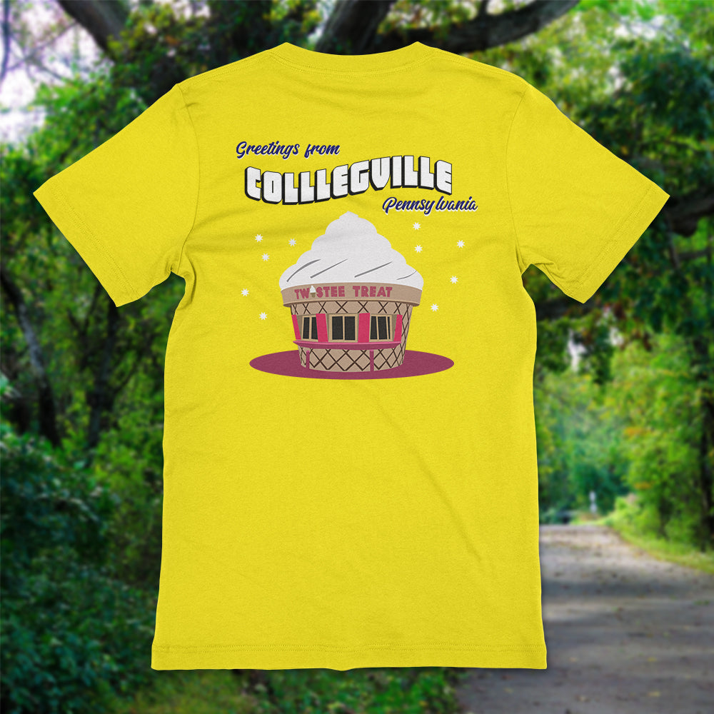 Vintage Styled "Greetings From Collegeville" 50/50 Blend Shirt