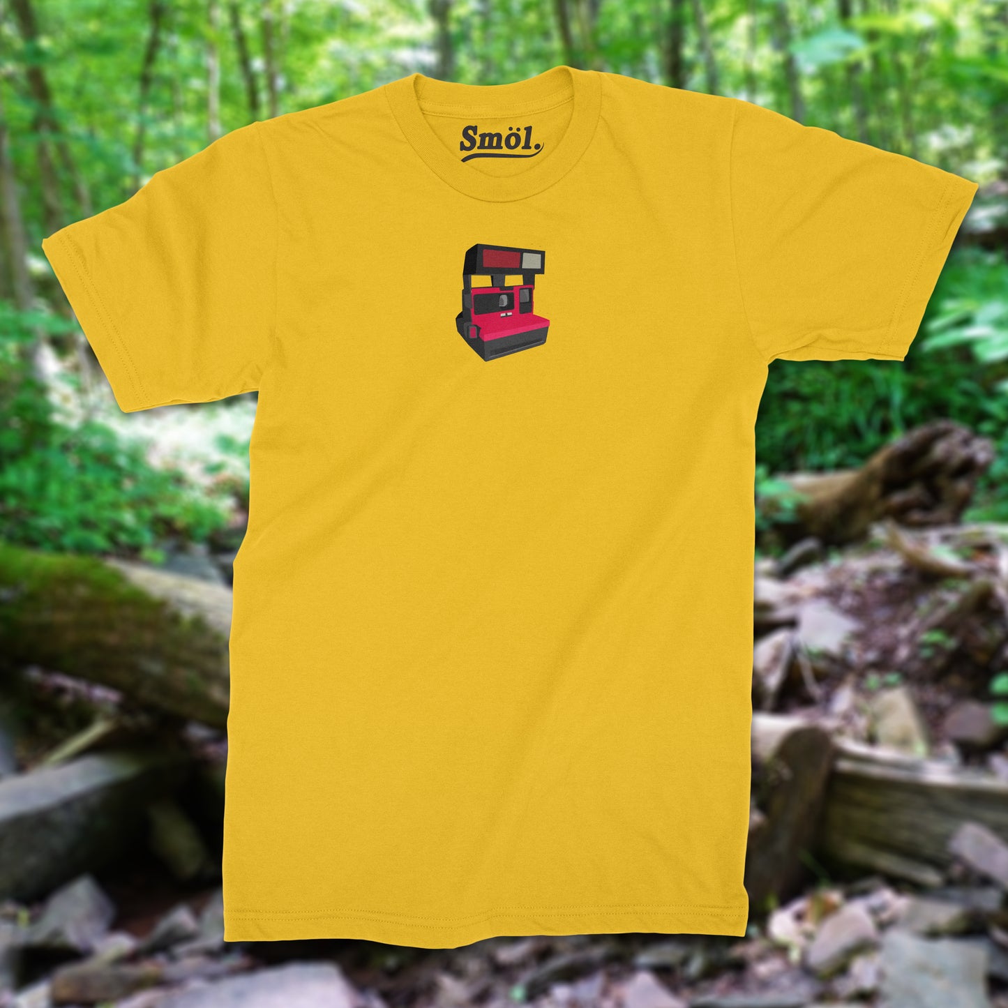 yellow polaroid shirt
