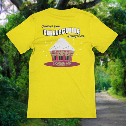 Vintage Styled "Greetings From Collegeville" 50/50 Blend Shirt